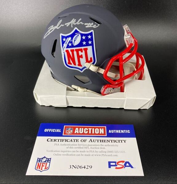 NFL - Jets Braelon Allen Signed Blue NFL Shield Mini Helmet