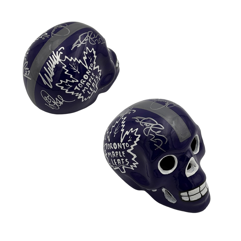 Toronto Maple Leafs Legends Multi-Signed Custom Skull
