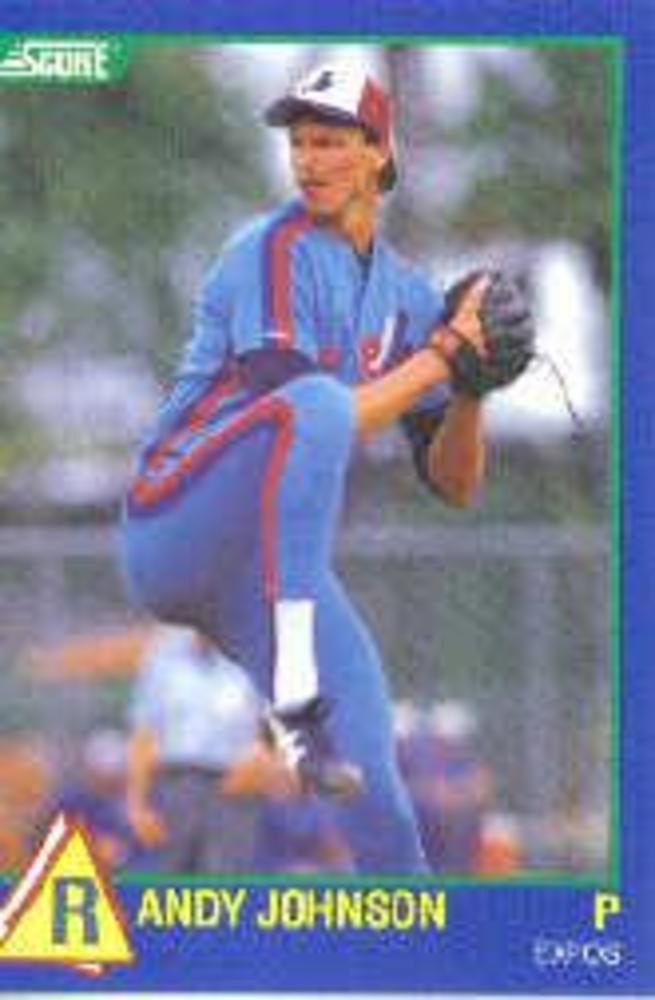 1989 Score Hottest 100 Rookies #63 Randy Johnson -- Hall of Famer