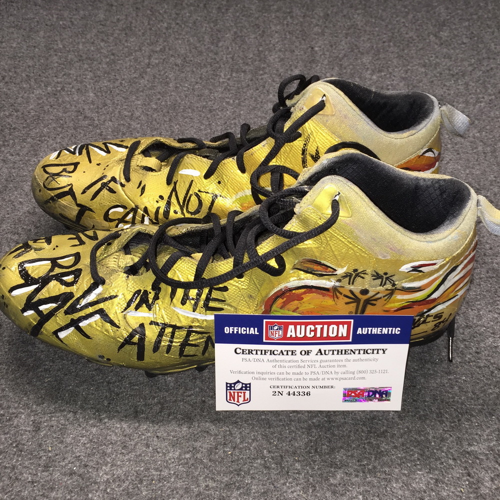 My Cause My Cleats Saints Michael Hoomanawanui signed and game worn