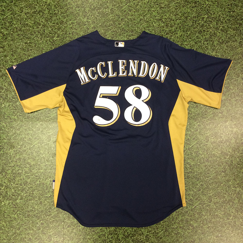 Brewers Charity Auction Mike McClendon 2012 Batting Practice Jersey