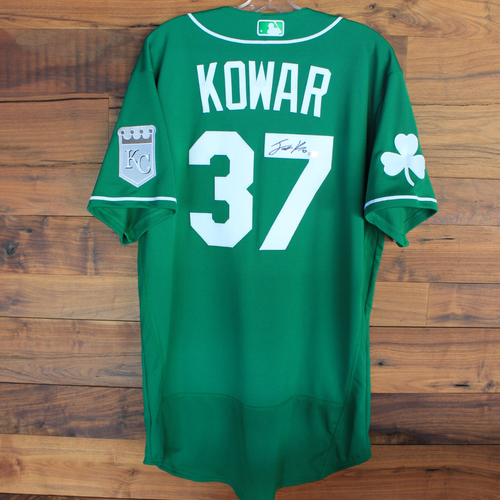 Autographed 2020 St. Patrick's Day Jersey: Jackson Kowar #37 - Size 46