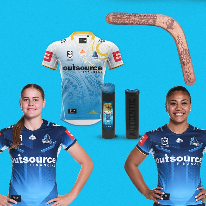 Photo of NRLW #11 2025 Gold Coast Titans Indigenous Jersey
