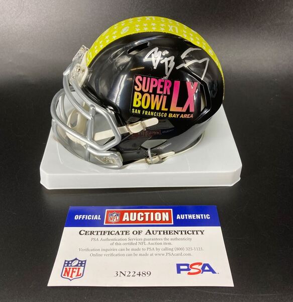 NFL - Bad Bunny Signed SB LX Mini Helmet