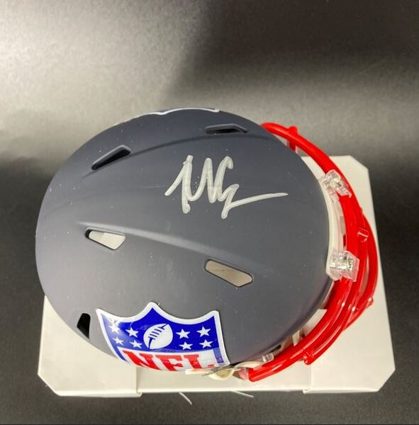 NFL - Jets Malachi Corley Signed Blue Shield Mini Helmet