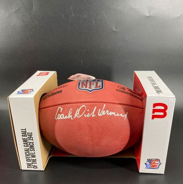 HOF - Eagles Dick Vermeil Signed Authentic Football