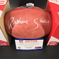 NFL - Chargers Rashawn Slater Signed Authentic Football with 2021 Draft ...