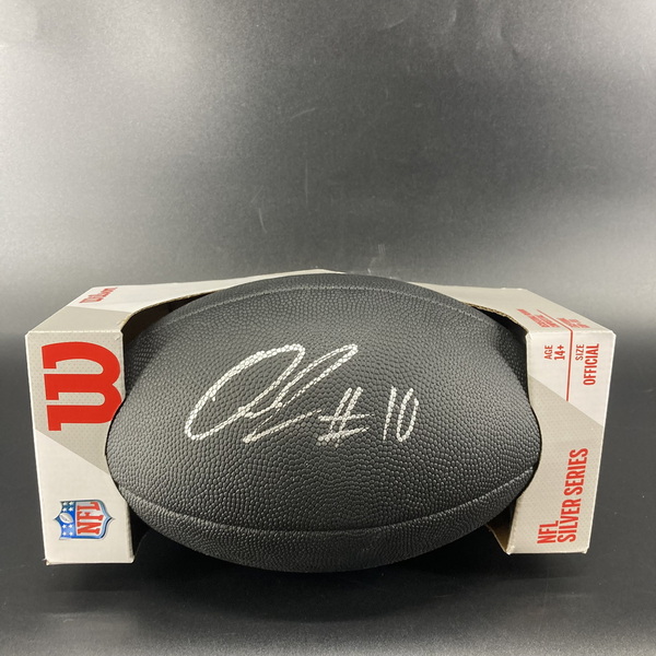 NFL - Browns Quinshon Judkins Signed Black Composite Silver Series Football