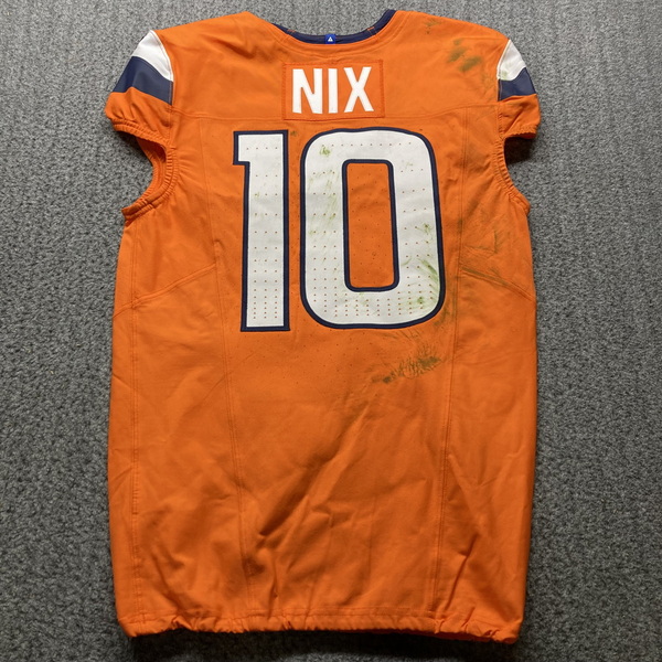 Crucial Catch - Broncos Bo Nix Game Worn Jersey (10/13/2024 - Rookie Yea...