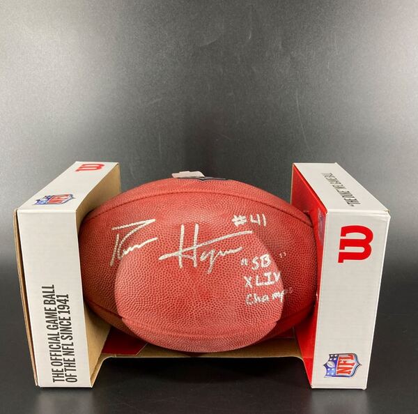 Legends - Saints Roman Harper Signed Authentic Football With SB XLIV Cha...
