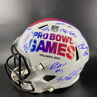 NFL - Multi Signed 2024 Pro Bowl Games Replica Speed Helmet Signed by Ov...