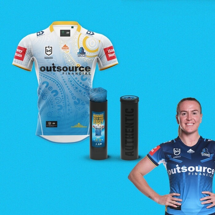 Photo of NRLW #13 2025 Gold Coast Titans Indigenous Jersey