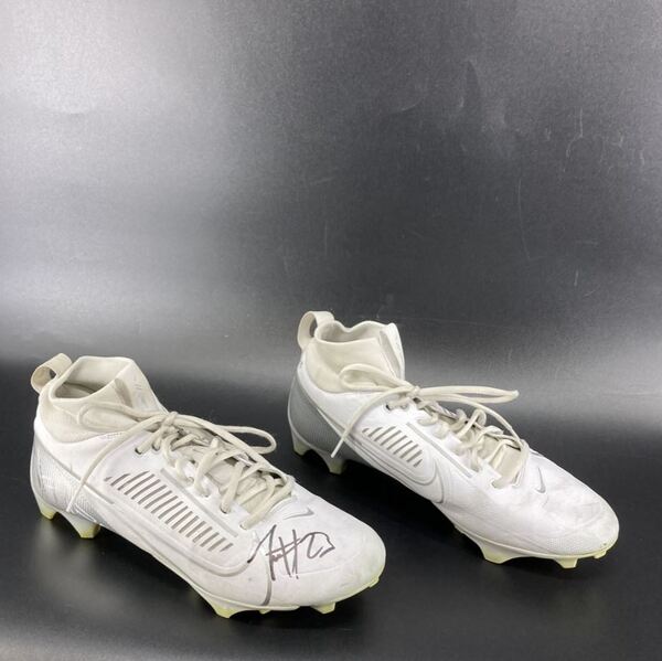 #23 Tony Jefferson autographed game worn cleats from Week 2 Los Angeles ...