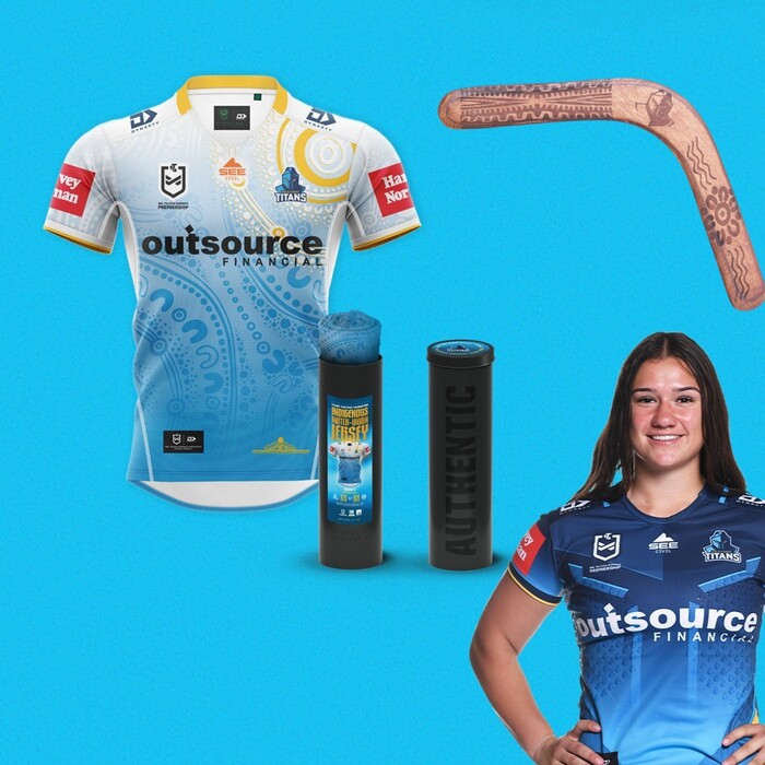 Photo of NRLW #14 2025 Gold Coast Titans Indigenous Jersey
