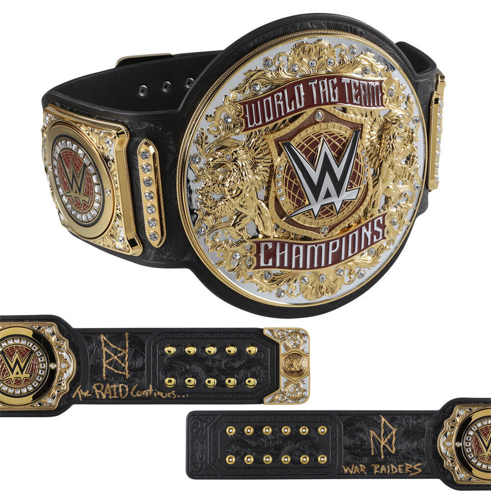 The War Raiders Autographed WWE Tag Team Championship Replica Title Belt with Multiple Inscriptions