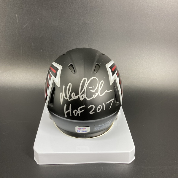 HOF - Falcons Morten Andersen Signed Mini Helmet