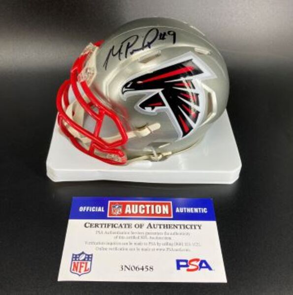 NFL - Falcons Michael Penix Jr. Signed Flash Mini Helmet
