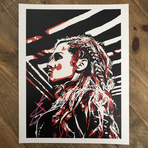 Becky Lynch SIGNED 11 x 14 Rob Schamberger Print (2020 Collection)