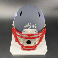 NFL - Raiders AJ Cole Signed Blue NFL Shield Mini Helmet