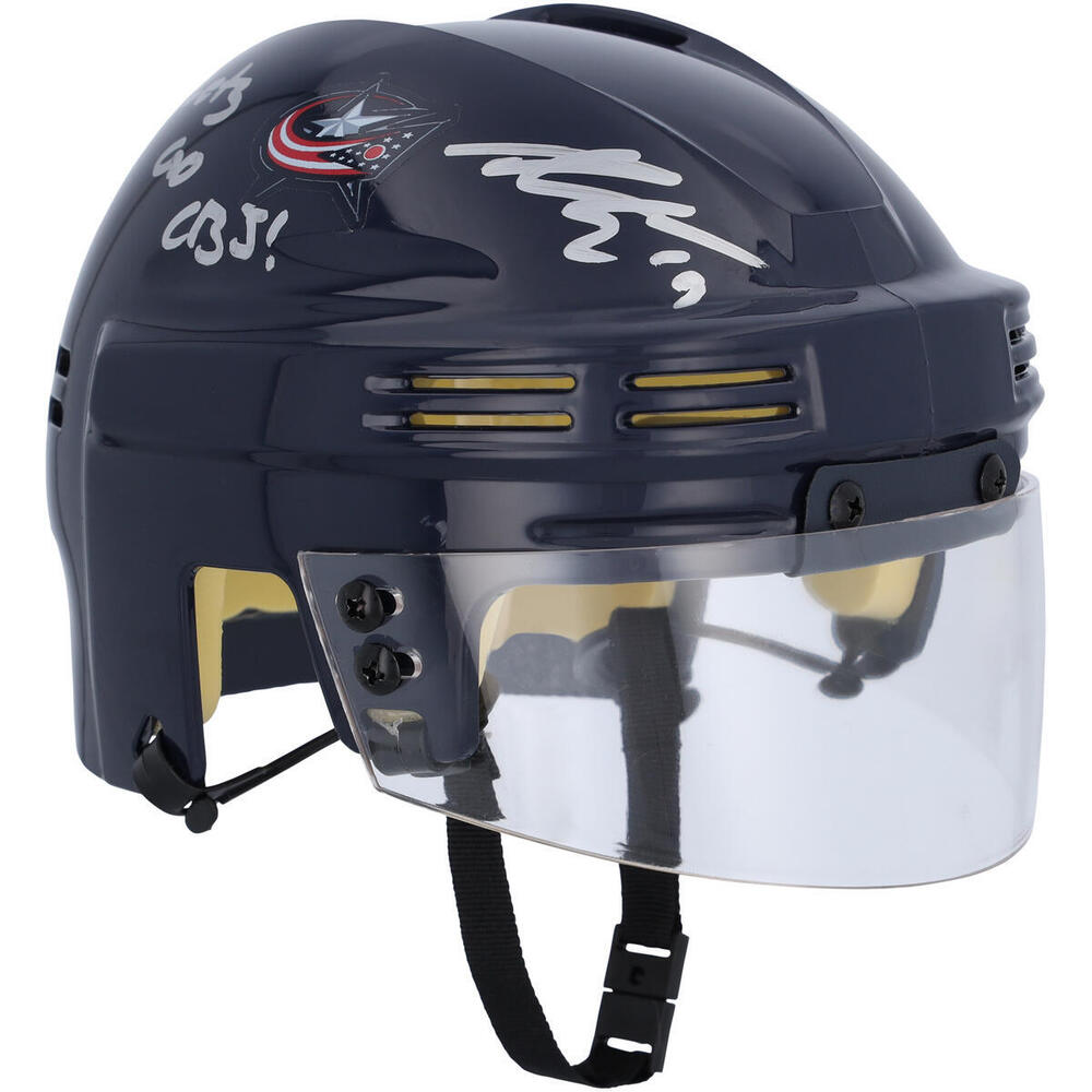 Adam Fantilli Columbus Blue Jackets Autographed Navy Mini Helmet with 