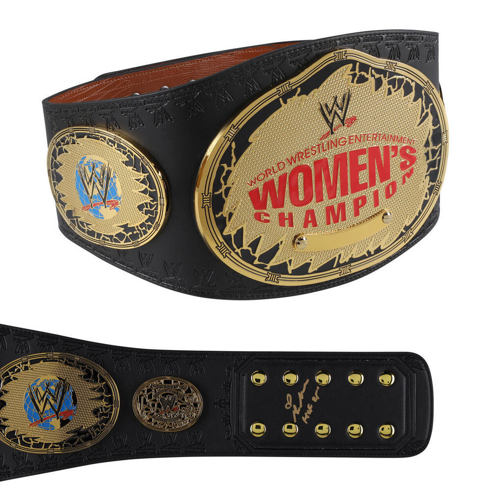 Michelle McCool Autographed Women's Championship Attitude Era Replica Title Belt with Inscription
