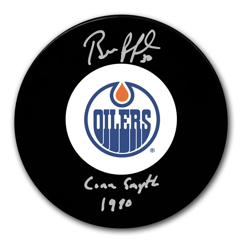 Bill Ranford Autographed Edmonton Oilers Hockey Puck - 1990 Conn Smythe