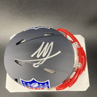 NFL - Commanders Mike Sainristil Signed Blue Shield Mini Helmet