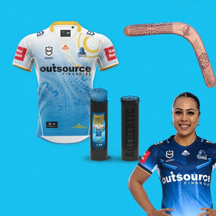 Photo of NRLW #16 2025 Gold Coast Titans Indigenous Jersey