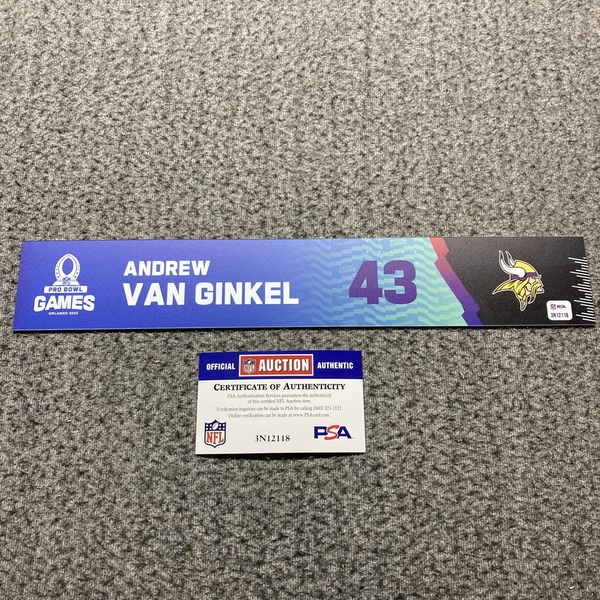 NFL - Vikings Andrew Van Ginkel 2024 Pro Bowl Games Nameplate 1 of 1