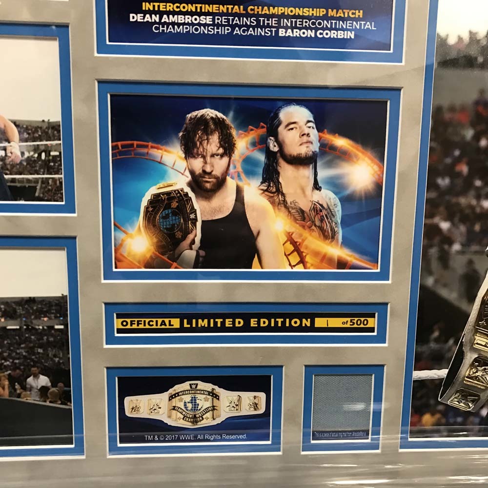 Dean Ambrose WrestleMania 33 Signed Commemorative Plaque WWE Auction