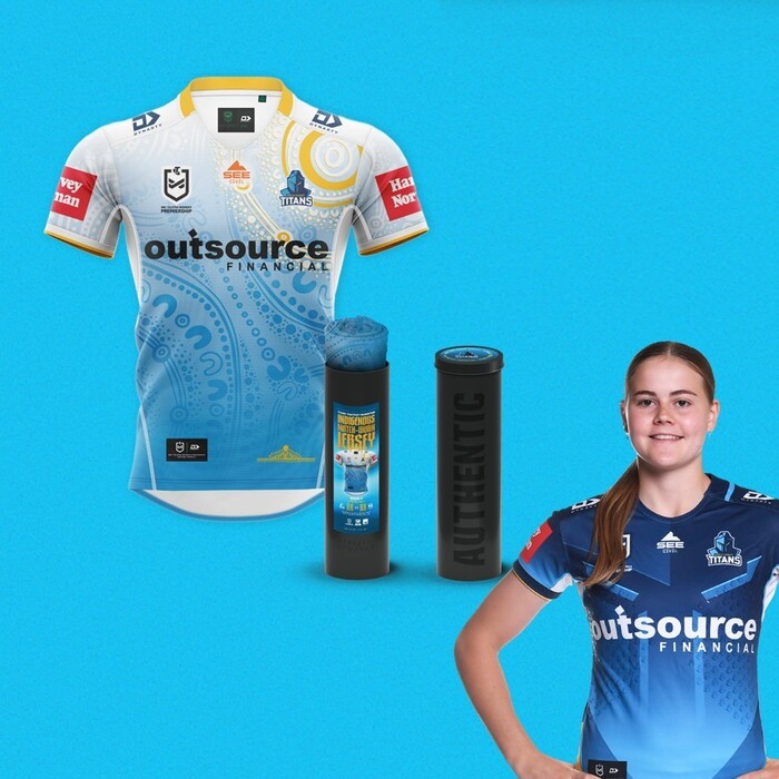 Photo of NRLW #17 2025 Gold Coast Titans Indigenous Jersey