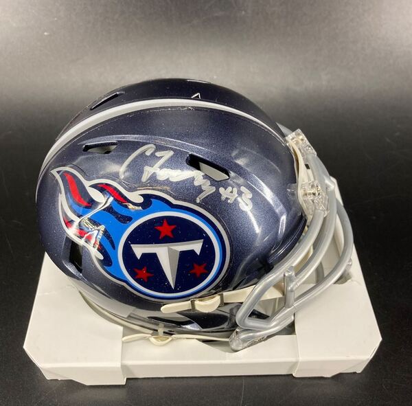 Titans - Caleb Farley Signed Mini Helmet (Not Authenticated)