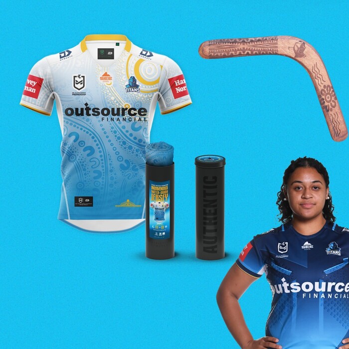 Photo of NRLW #18 2025 Gold Coast Titans Indigenous Jersey