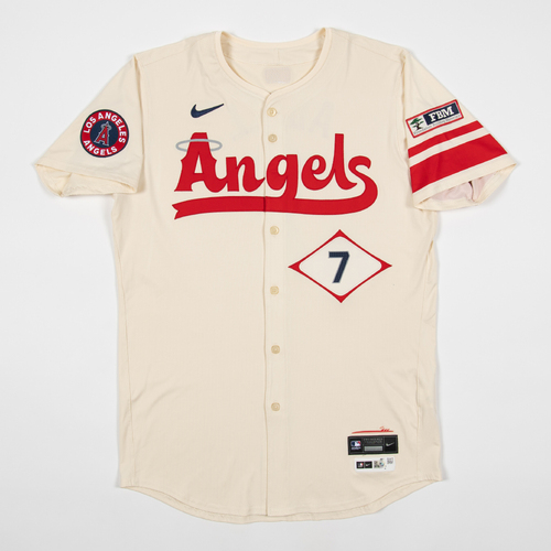 Jo Adell Team Issued City Connect Jersey, Marked on 10/8/24