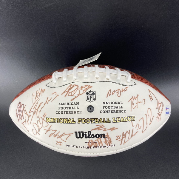 Patriots Multi Signed Panel Ball With Patriots Logo Signed By Over 40 Pl...