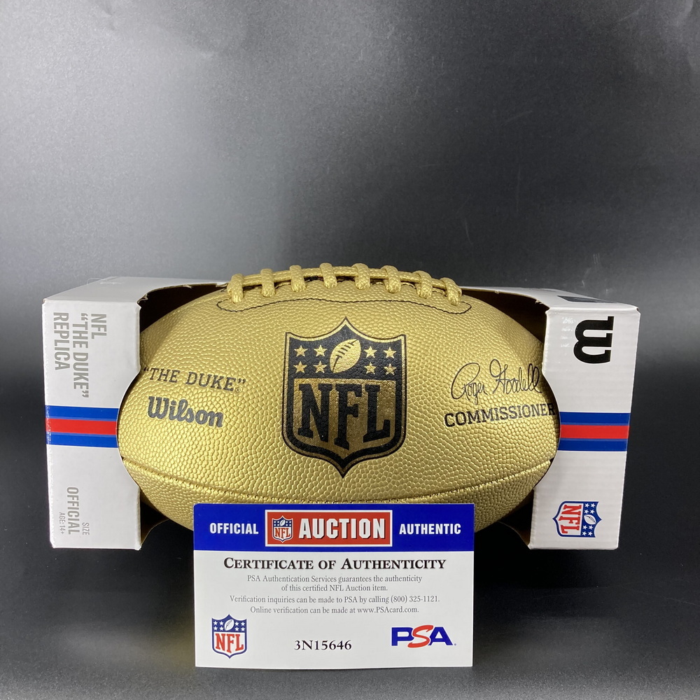 NFL - Broncos RJ Harvey Signed Gold Composite Football | The