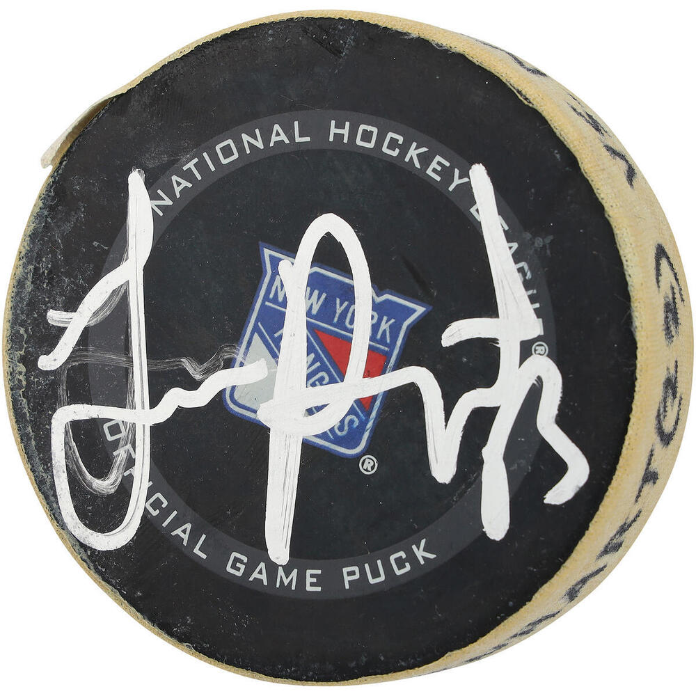 Sam Reinhart Buffalo Sabres Autographed Game-Used Goal Puck From April 27, 2021 Vs. New York Rangers