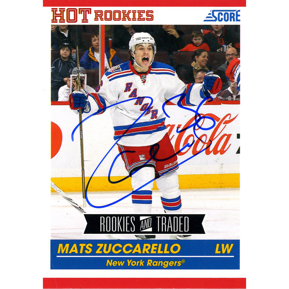 Mats Zuccarello Autographed Panini Rookies & Traded Card NHL Auctions