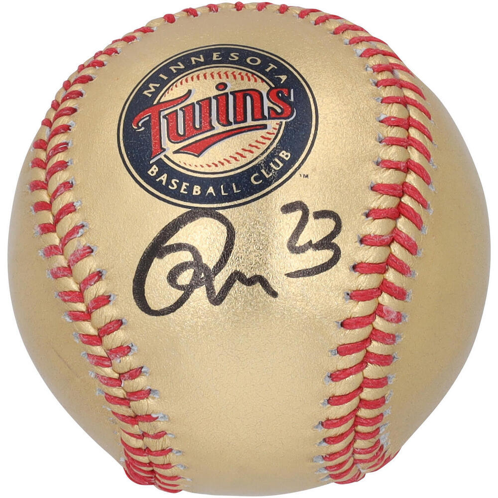 Marco Rossi Minnesota Wild Autographed Minnesota Twins Gold Baseball 