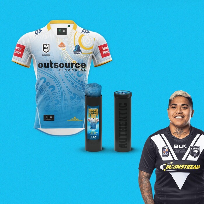 Photo of NRLW #21 2025 Gold Coast Titans Indigenous Jersey