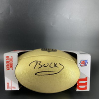 NFL - Buccaneers Bucky Irving Signed Gold Composite Football