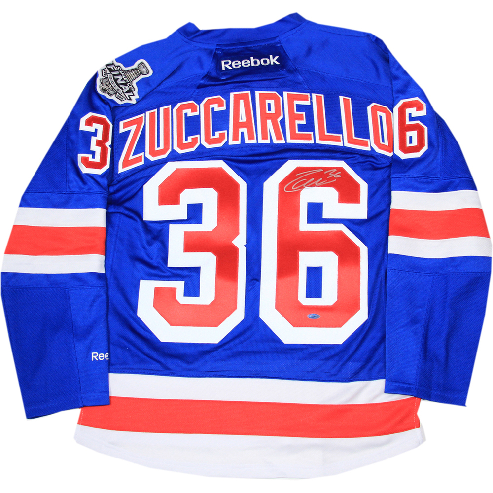 Mats Zuccarello Autographed New York Rangers Blue Stanley Cup Finals Jersey NHL Auctions