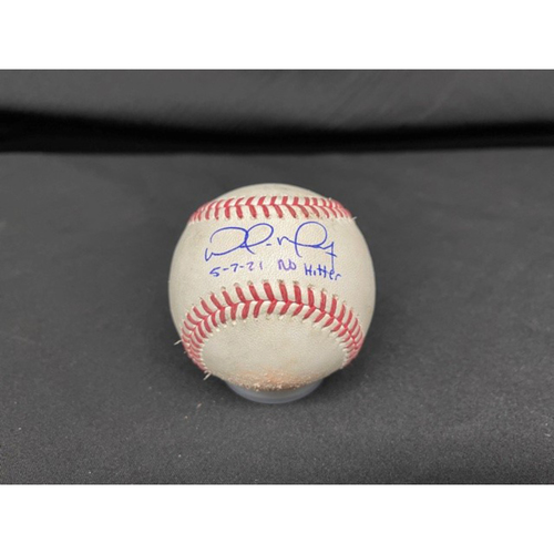 Wade Miley No-Hitter - *Autographed Game-Used Baseball* - Bot 2 - Wade Miley to Franmil Reyes (Strikeout Looking); Eddie Rosario (Fly Out); to Harold Ramirez (Ball) - Inscribed as 5-7-21 No Hitter