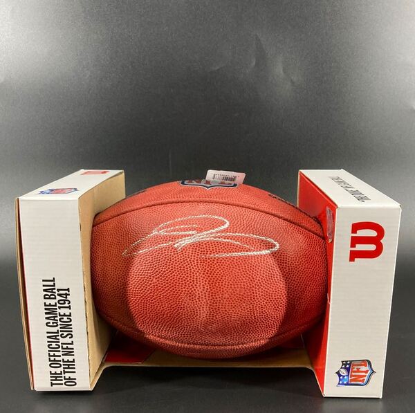 NFL - Vikings Jordan Addison Signed Authentic Football (Light Signature)