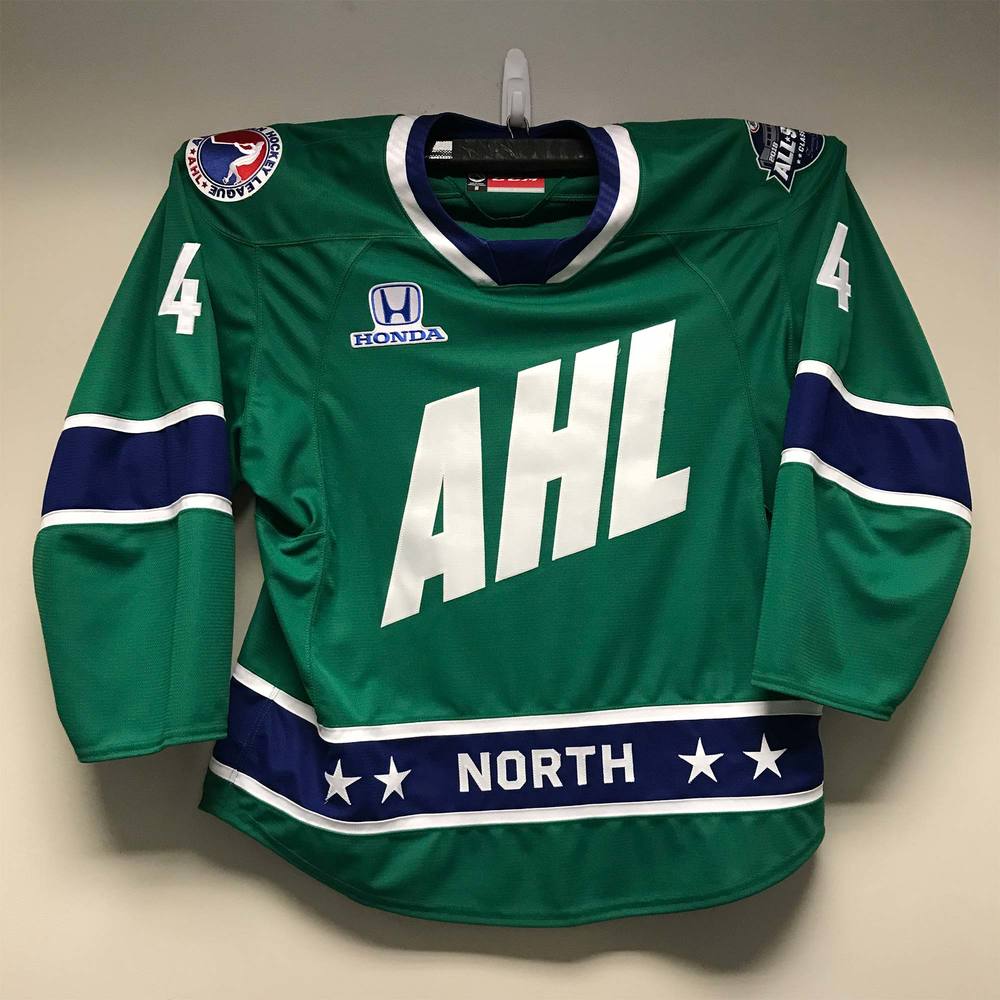 AHL Authentic - 2018 North Division AHL All-Star Challenge Jersey Worn and Signed by #4 Justin Holl