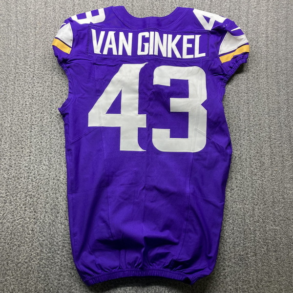 London Games - Vikings Andrew Van Ginkle Game Used Jersey (10/6/2024) Si...
