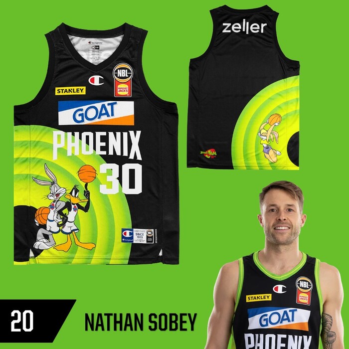 Photo of Nathan Sobey #20 S.E.M Phoenix 2025/26 Space Jam Game Worn Jersey