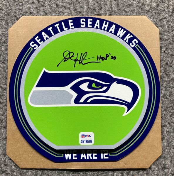 HOF - Seahawks Steve Hutchinson Signed 3D Metal Wall Art (8x8)
