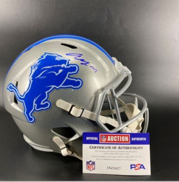 NFL - Lions Amon-Ra St. Brown Signed Replica Speed Helmet