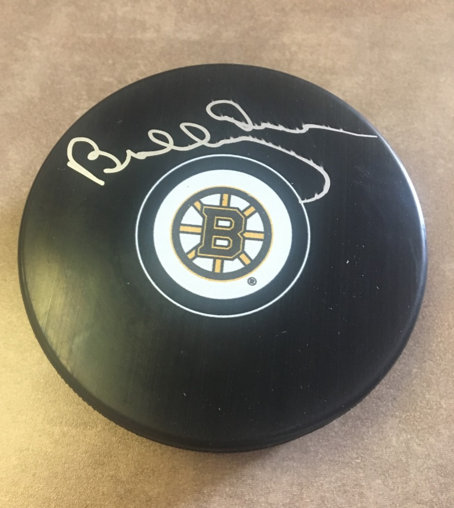 Bobby Orr - Signed Boston Bruins Logo Puck *Imperfect Signature*